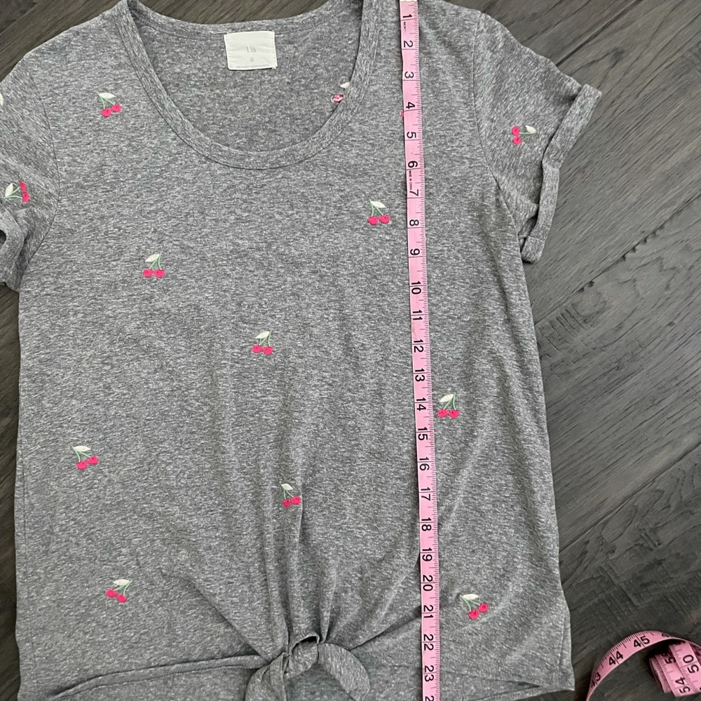 Anthropologie T LA Embroidered Cherry T-Shirt